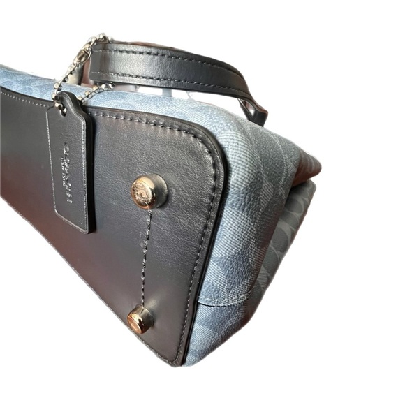 Coach AVENUE CARRYALL IN SIGNATURE CANVAS COACH F48735 Bag Tote Denim Blue - Picture 7 of 13